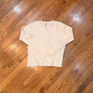 Brandy Melville Cream Long Sleeve Top